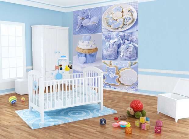 Blue Dreamy Cupcakes Photo Wall Mural 10444VEA