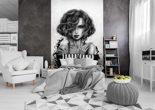 Portrait of a Woman Photo Wall Mural 20841VEA