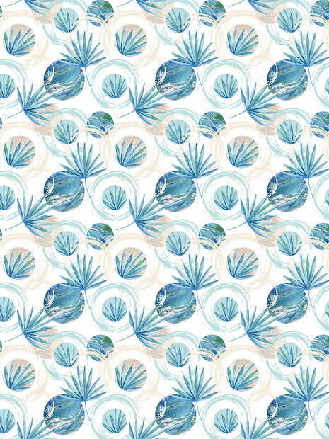 Blue Leaves Photo Wall Mural 10746VEA