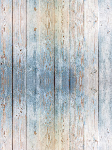 Blue Wooden Planks Photo Wall Mural 10670VEA