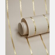 Studio Ditte Lintjes behang Noa cr&egrave;me &amp; mat goud
