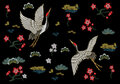 Flying Cranes Chinoiserie CW001